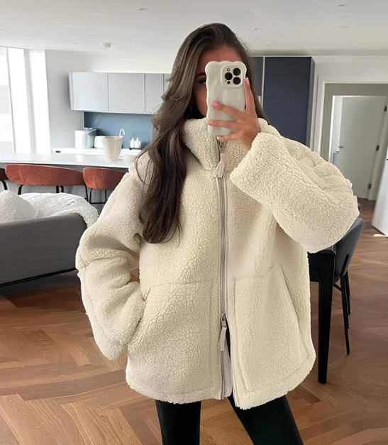 Tessa | Giacca Teddy Donna Calda con Cerniera