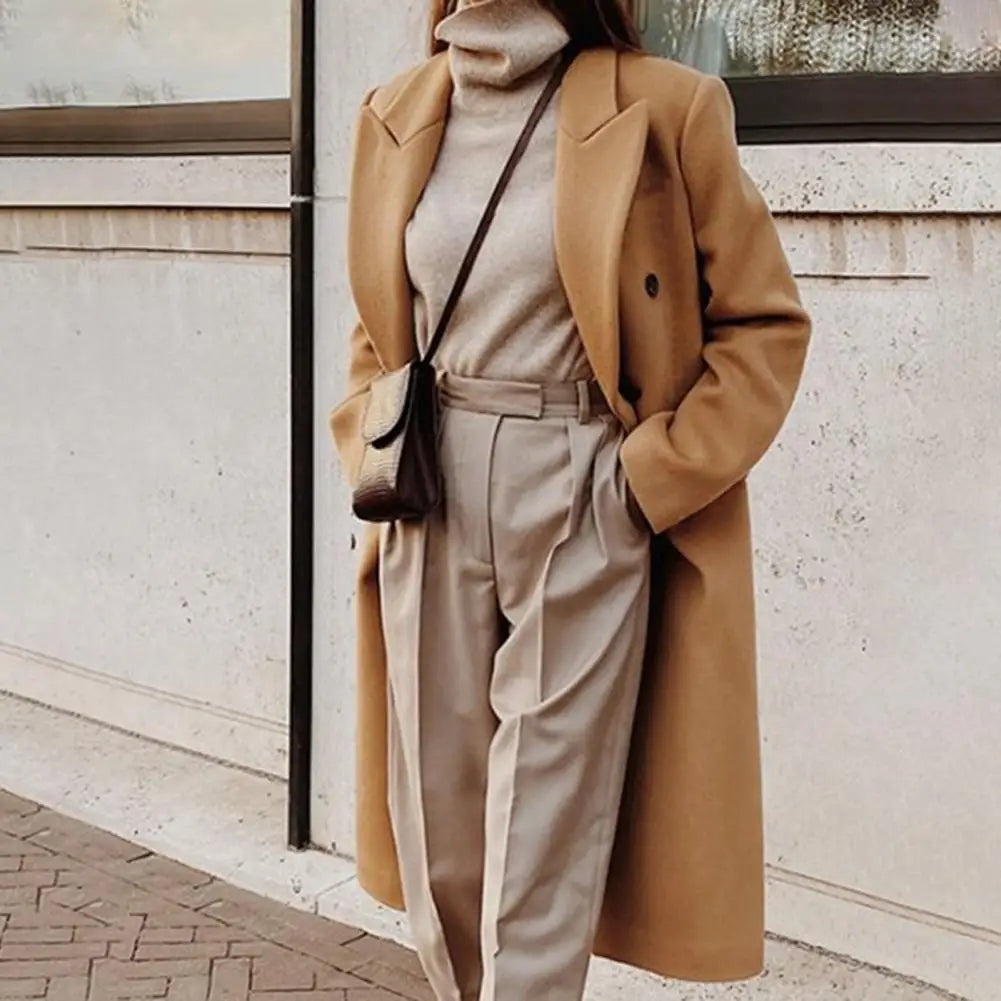 Cloe | Trench Elegante Doppiopetto con Colletto a Lancia