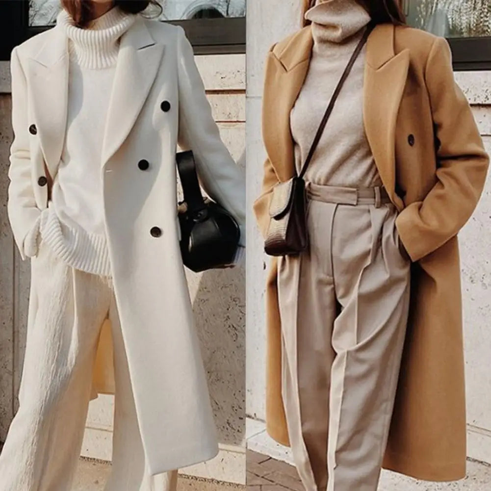 Cloe | Trench Elegante Doppiopetto con Colletto a Lancia
