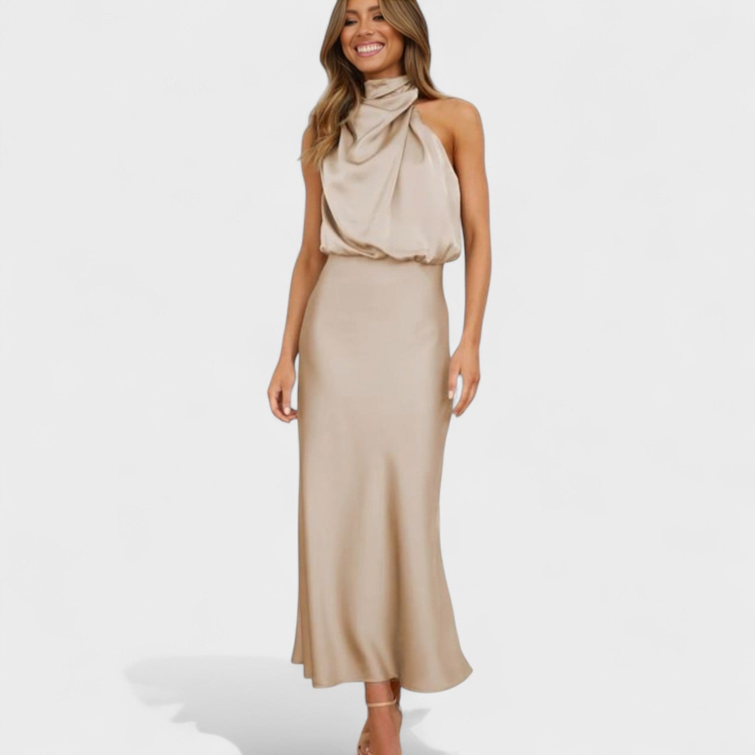 Abito Elegante in Raso per Occasioni Speciali