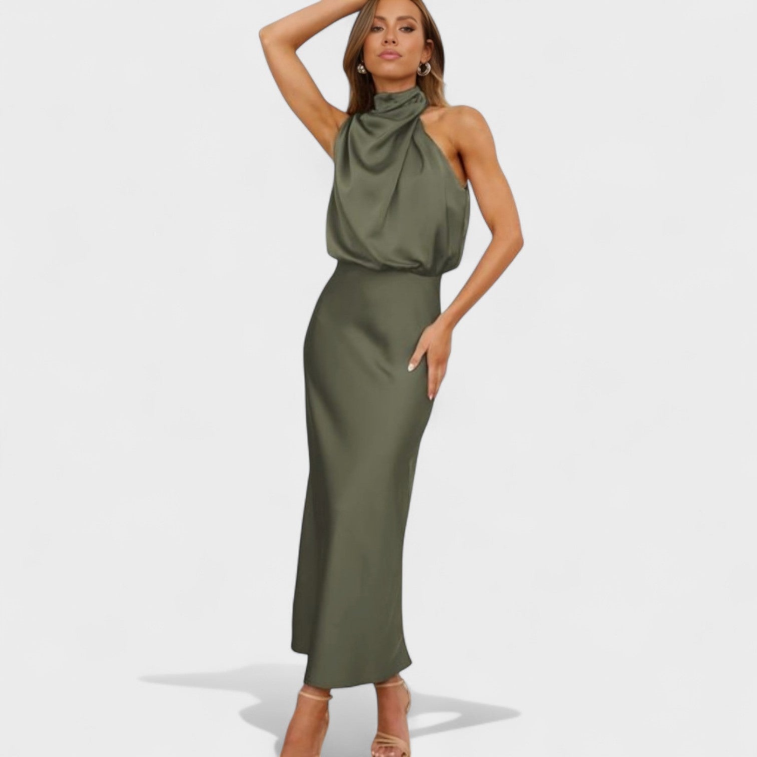 Abito Elegante in Raso per Occasioni Speciali