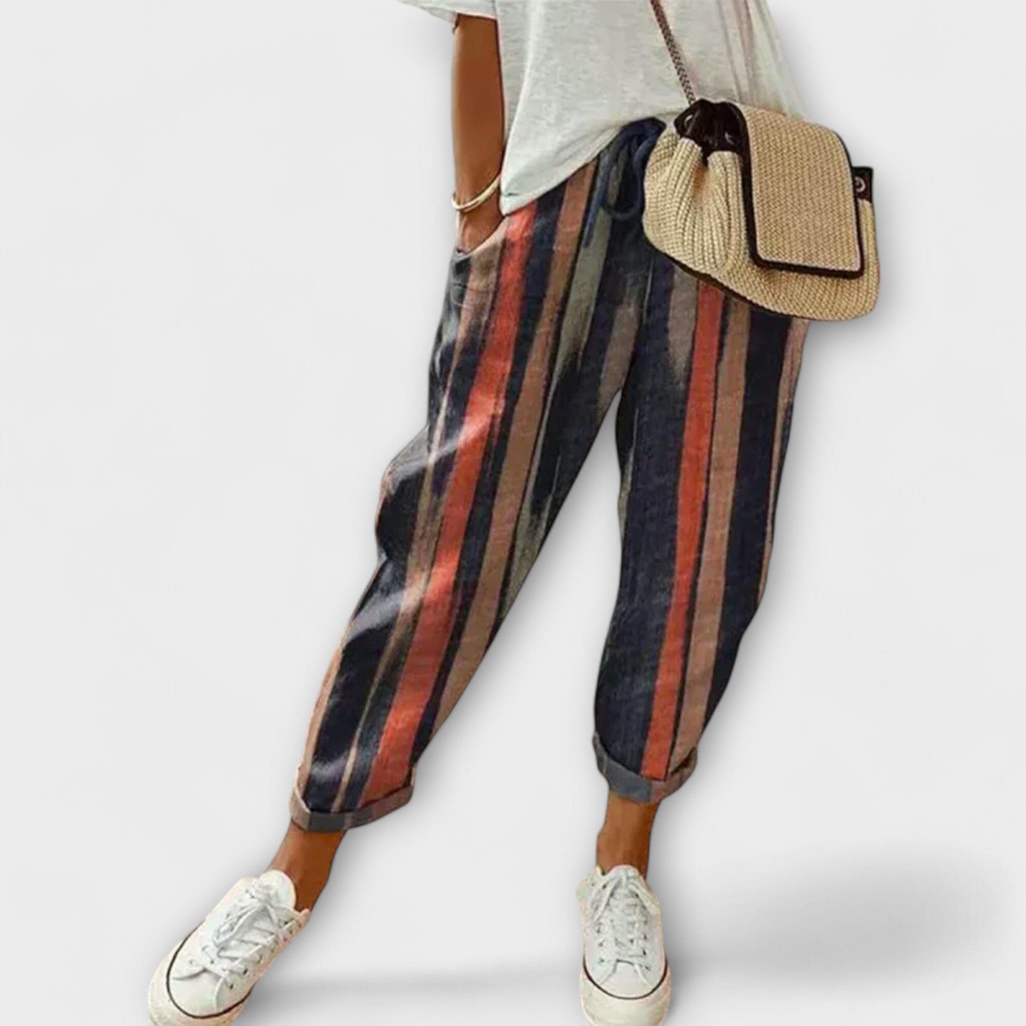 Pantaloni Comodi in Cotone e Lino