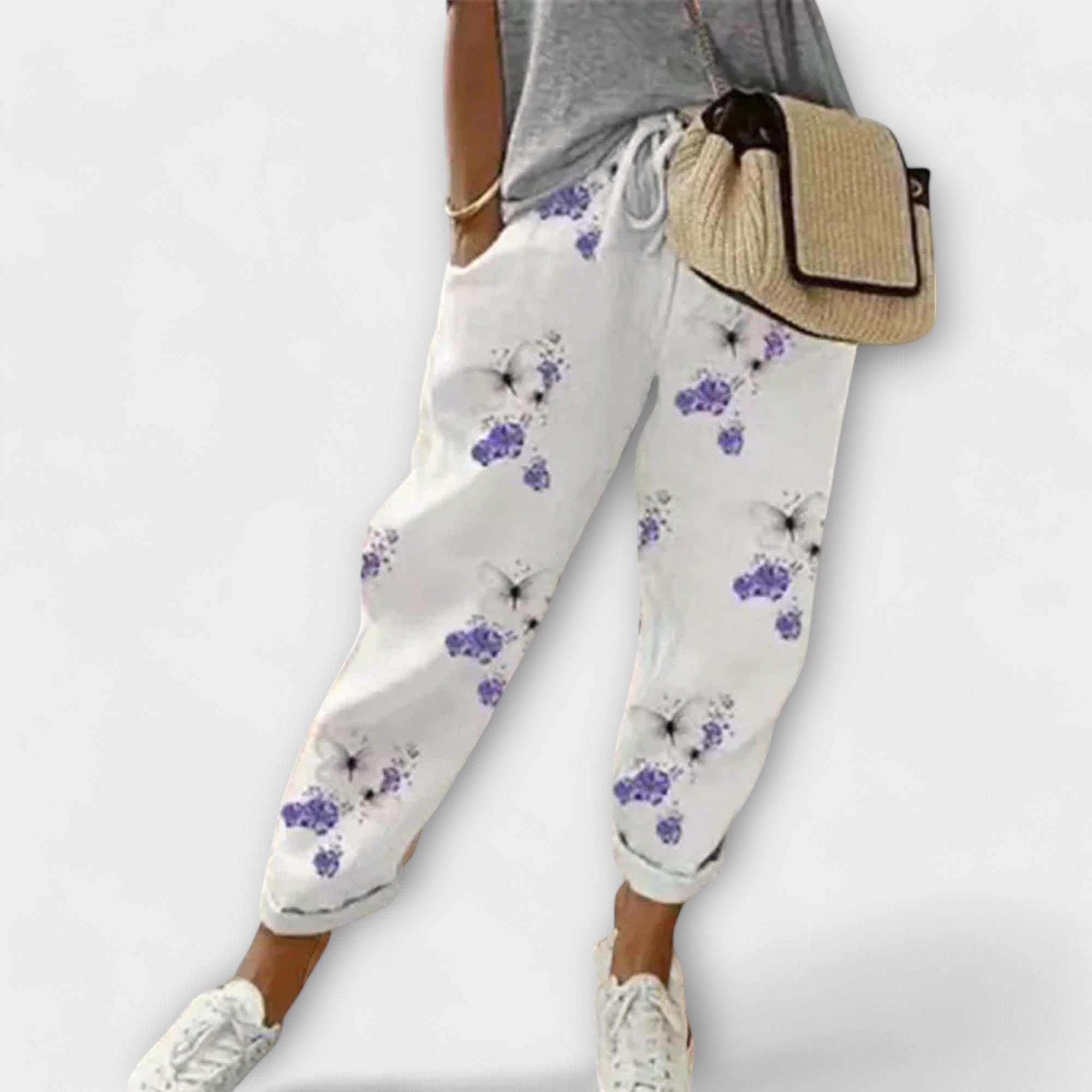 Pantaloni Comodi in Cotone e Lino