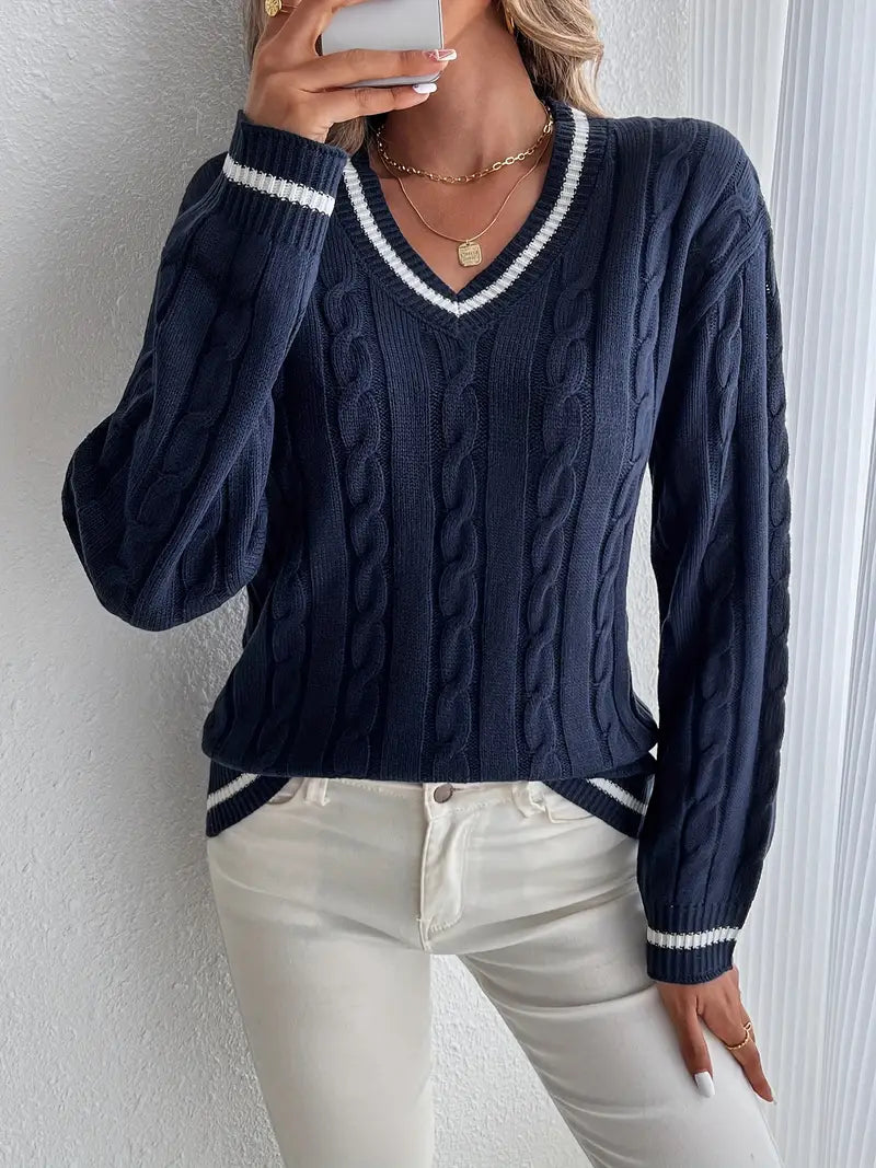 Lucia | Maglione Invernale V-Neck Caldo e Accogliente