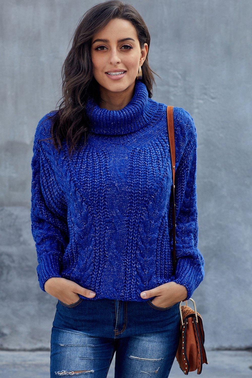 Veronica | Maglione Dolcevita Invernale a Maglia per Donna