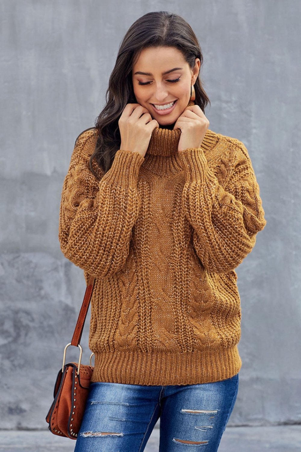 Veronica | Maglione Dolcevita Invernale a Maglia per Donna