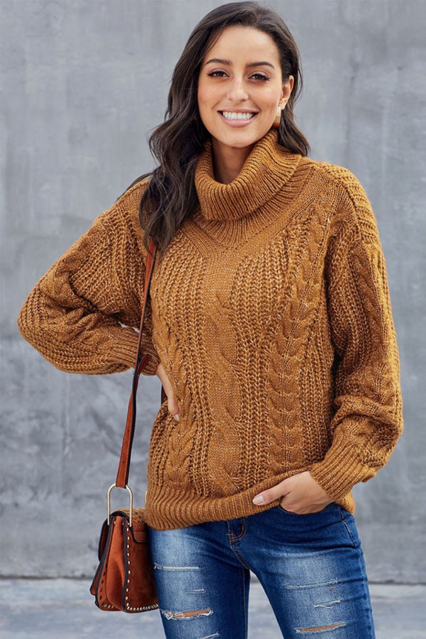 Veronica | Maglione Dolcevita Invernale a Maglia per Donna