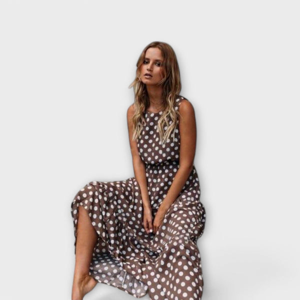 Vestito Midi Boho a Pois