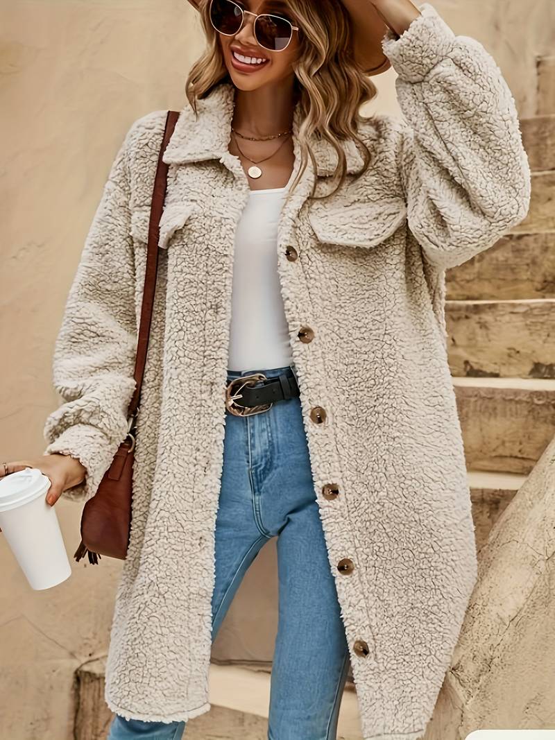 Bice | Giacca Teddy Beige Accogliente per Donna