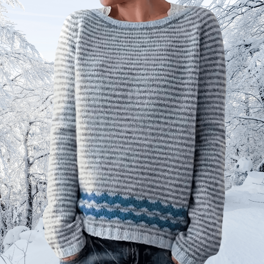 Adriana | Maglione Invernale a Righe in Lana Morbida