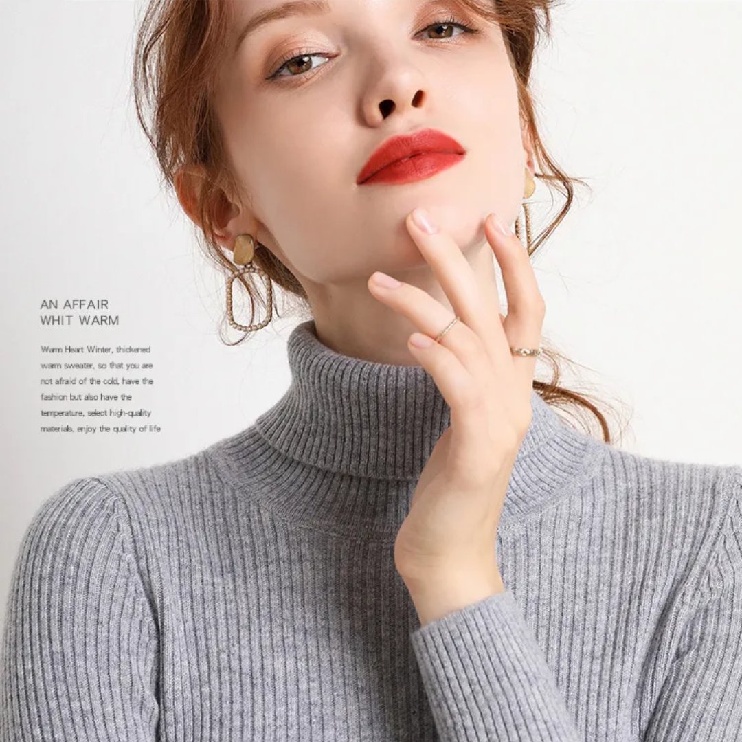 Cristina | Maglione Dolcevita in Cashmere per l'Inverno