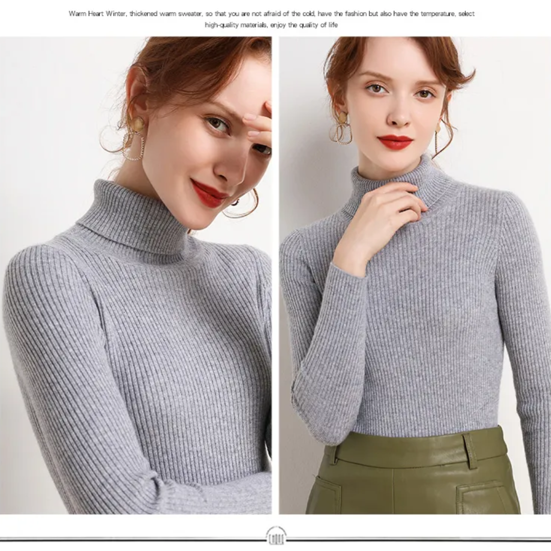 Cristina | Maglione Dolcevita in Cashmere per l'Inverno