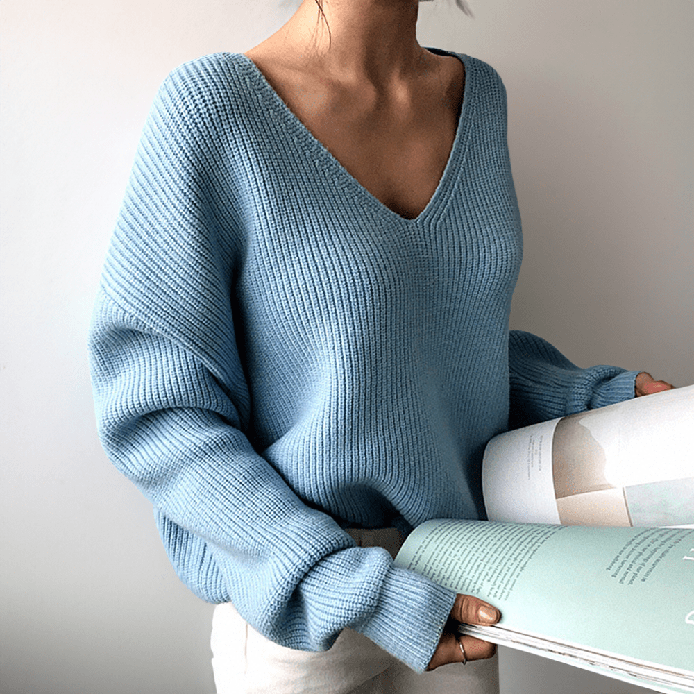 Samantha | Maglione Invernale a V Collo Morbido
