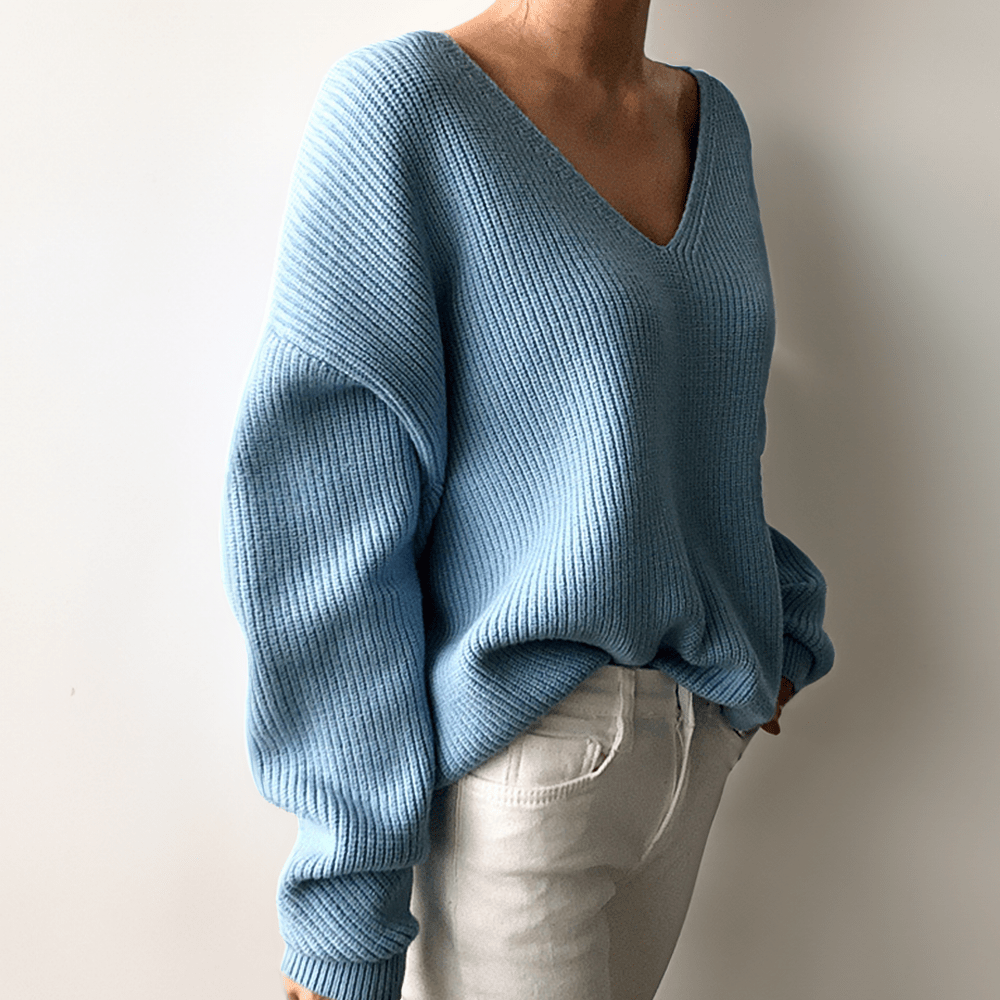 Samantha | Maglione Invernale a V Collo Morbido