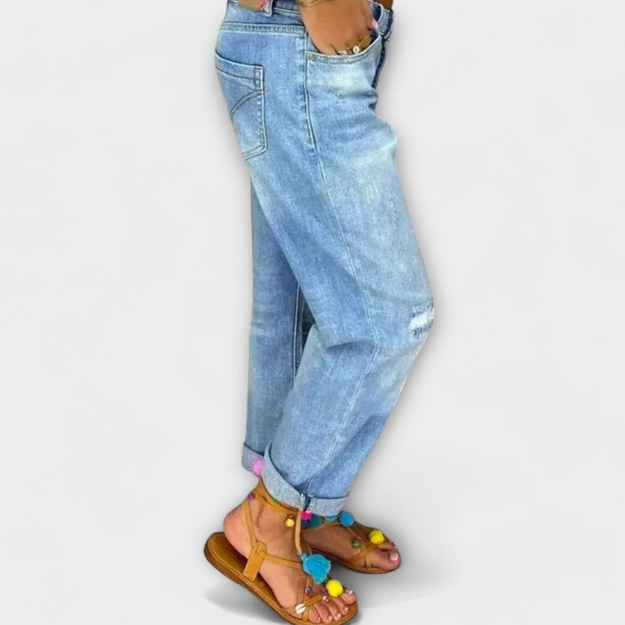 Jeans Eleganti da Donna in Denim Blu
