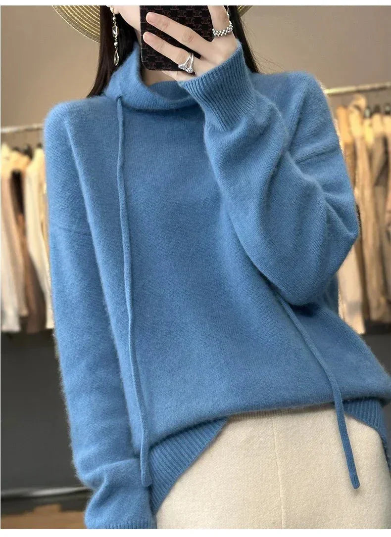 Elisa | Maglione Invernale Accogliente con Dettagli in Pizzo