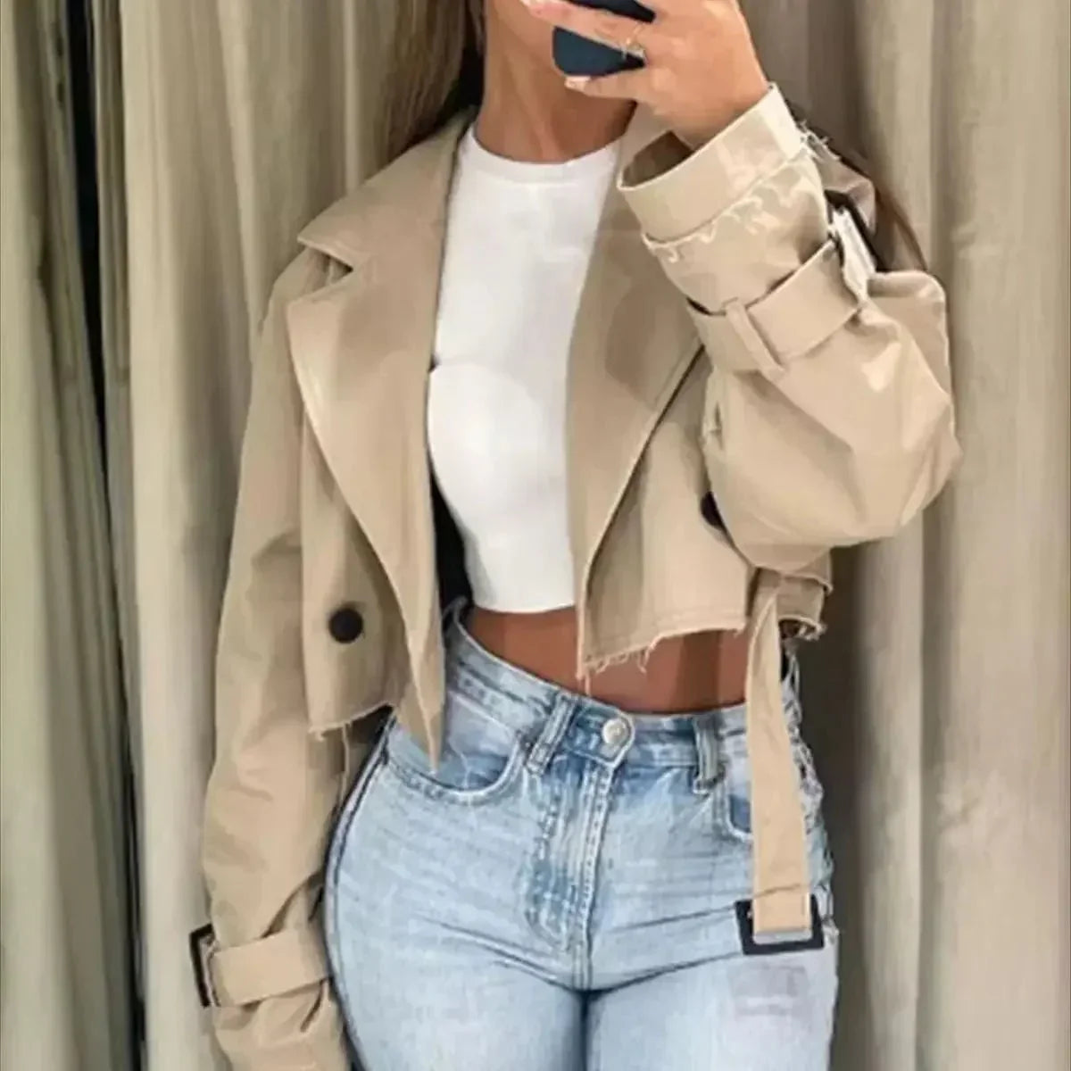 Kira | Trench Corto Elegante da Donna