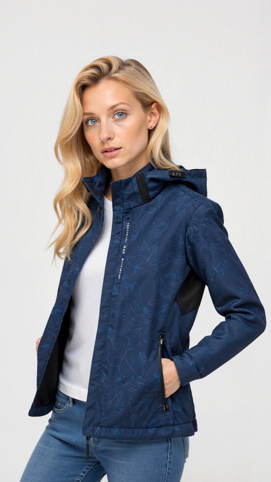 Mira | Impermeabile Stampato con Cappuccio Elegante