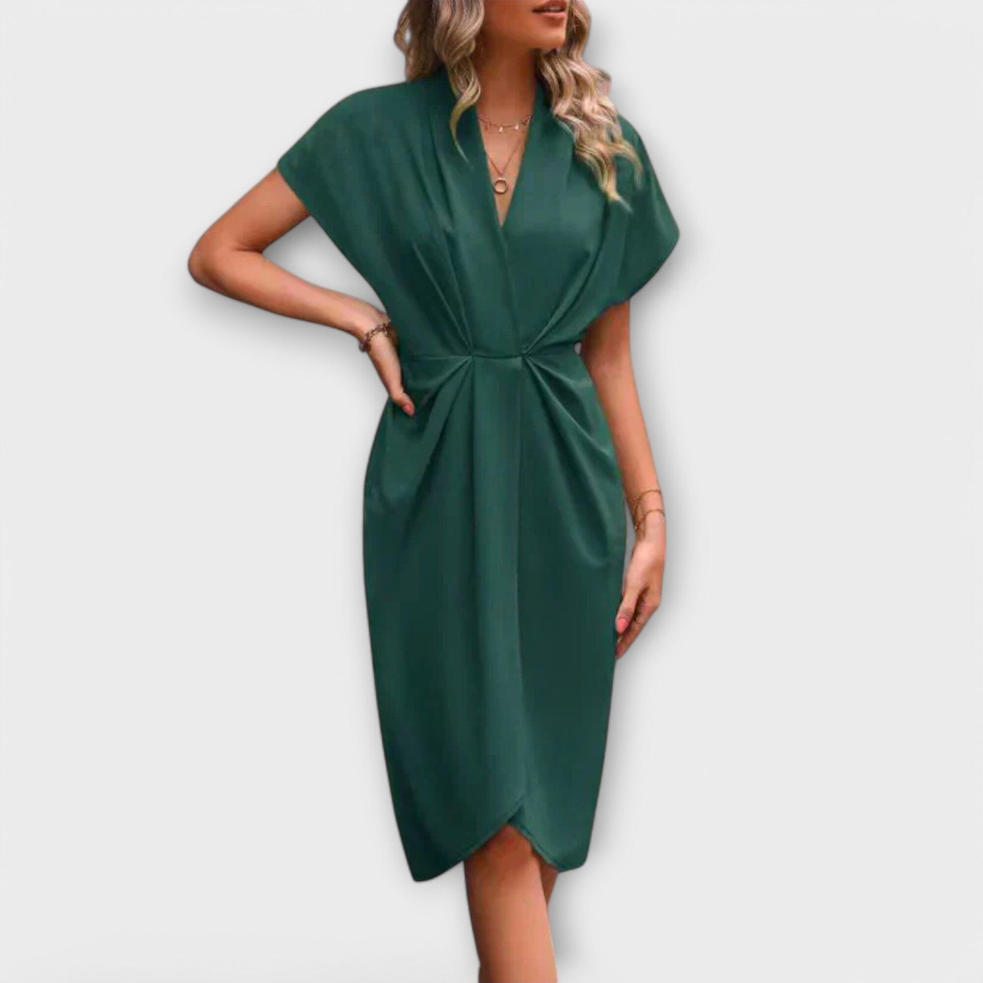 Abito Midi Incrociato Elegante per Donna