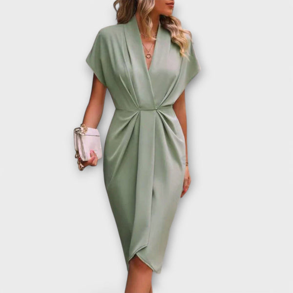 Abito Midi Incrociato Elegante per Donna