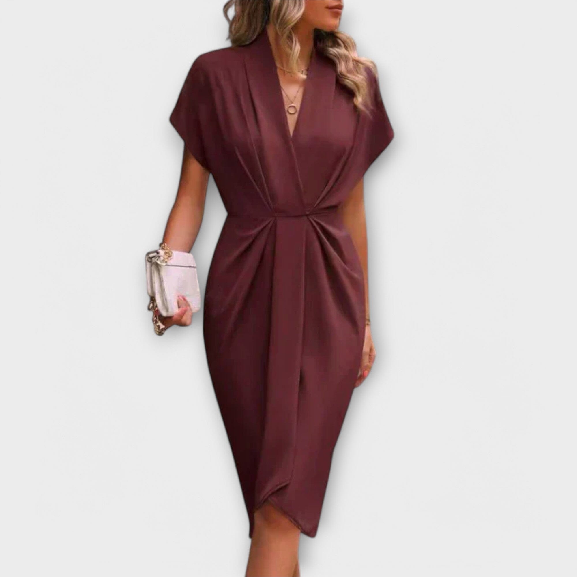Abito Midi Incrociato Elegante per Donna
