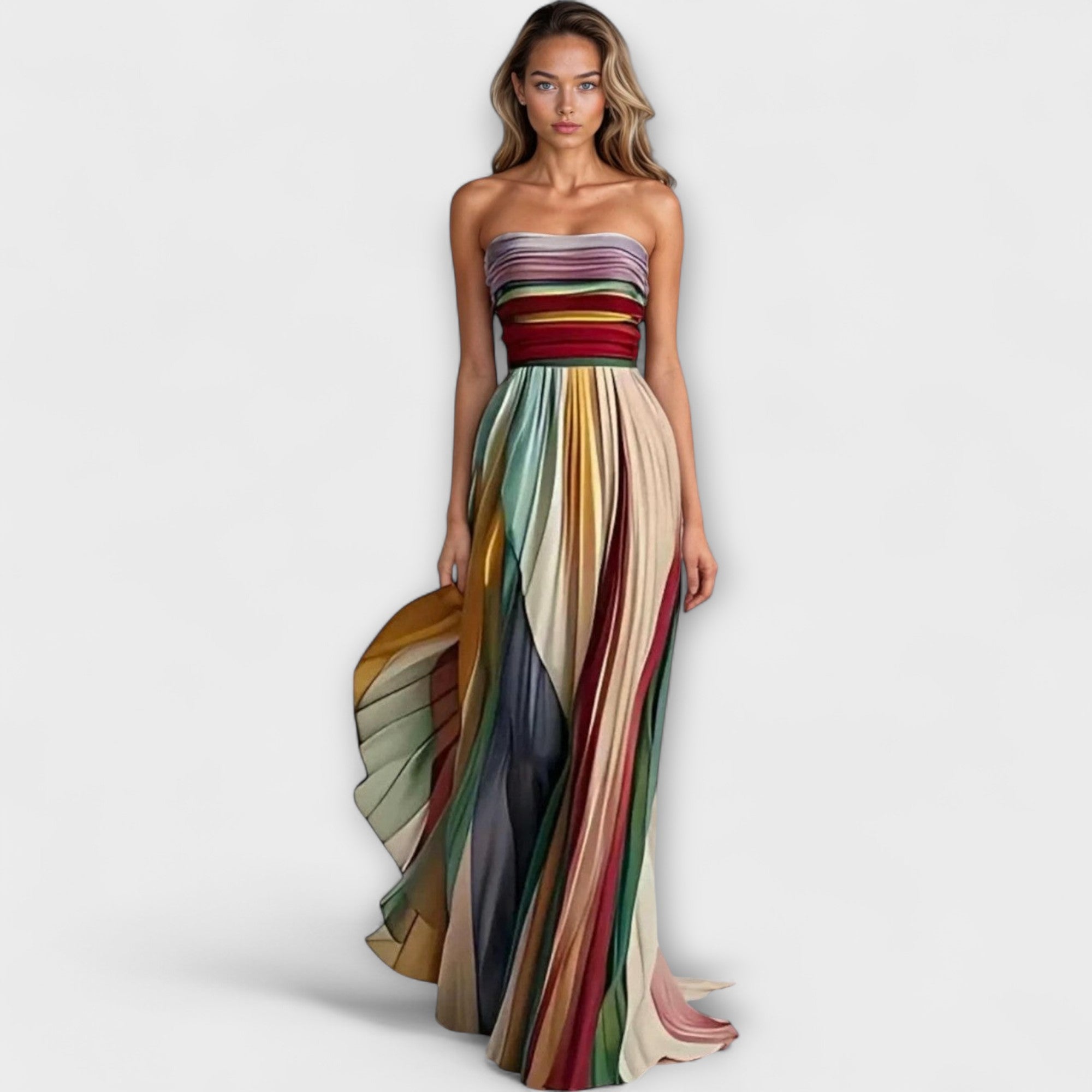 Vestito Lungo Senza Spalline Aurora