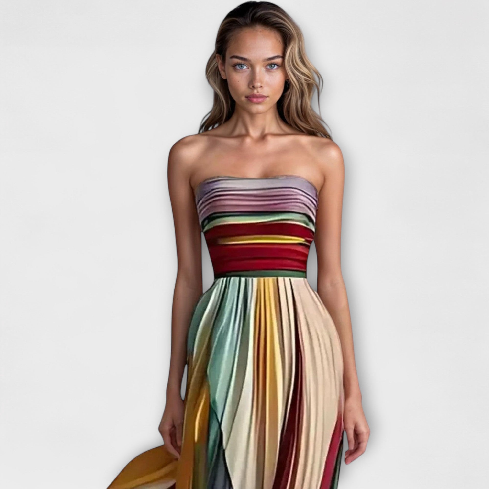 Vestito Lungo Senza Spalline Aurora