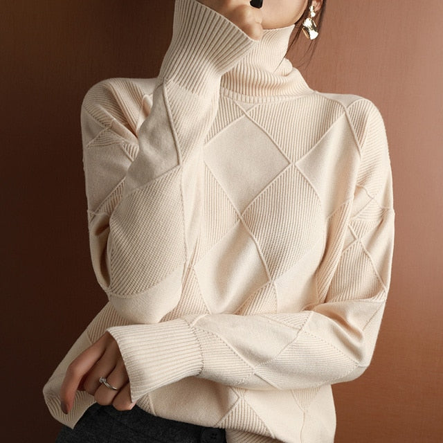 Caterina | Maglione Dolcevita Donna Caldo per l'Inverno