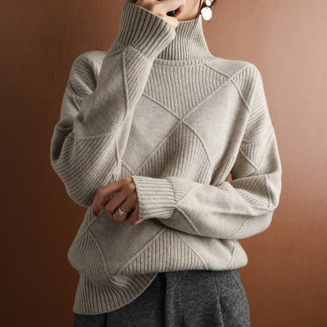 Caterina | Maglione Dolcevita Donna Caldo per l'Inverno