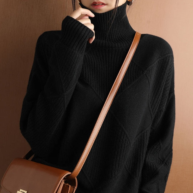 Caterina | Maglione Dolcevita Donna Caldo per l'Inverno